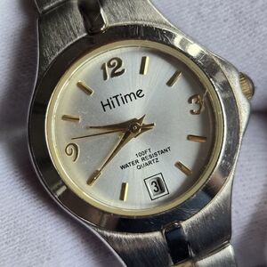 HiTime Women's Gold-Tone Quartz Watch AS-IS NEED BATTERY